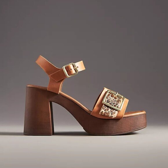 Seychelles Shoes - Anthropologie Seychelles In Charge Wood-Bottom Platform Sandals
